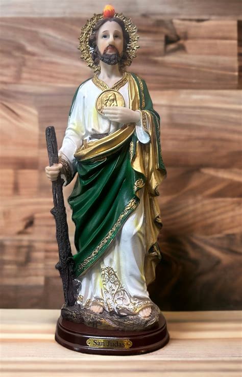 San Judas Tadeo Statue Inch St Jude Thaddeus Inch Statue Etsy