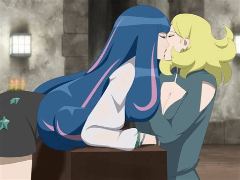 Rule 34 2girls Ada Boruto Bent Over Big Breasts Blonde Hair Blue And Pink Hair Blunt Bangs