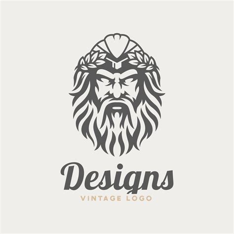 zeus head logo design, zeus head character logo vector. 24090066 Vector ...