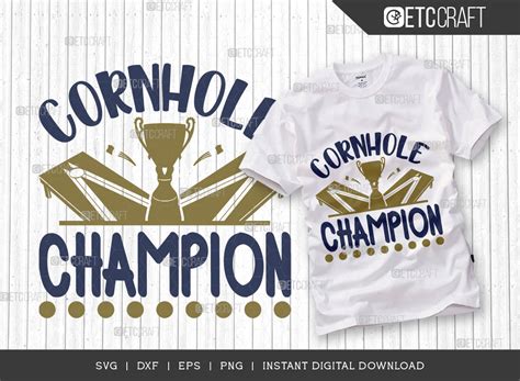 Cornhole Champion Svg Cut File Graphic By Etc Craft Store · Creative