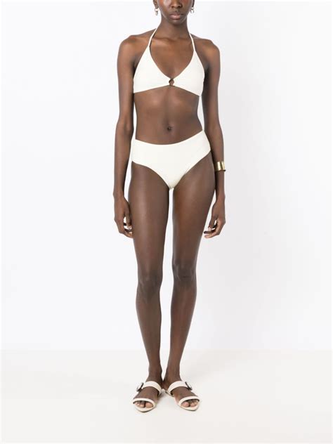 Lenny Niemeyer Bikini Bottom Con Tiro Alto Blanco Farfetch Mx