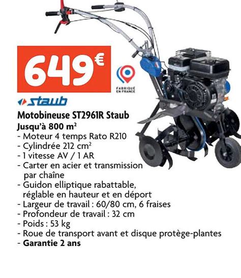 Promo Motobineuse St Staub Chez Point Vert Icatalogue Fr