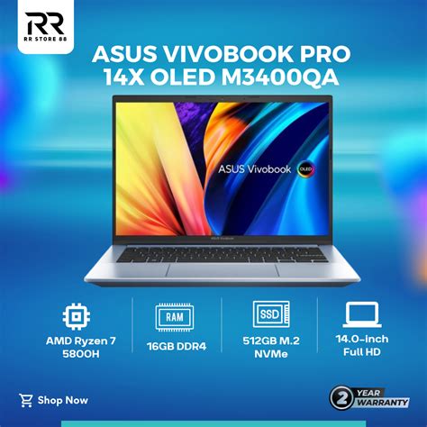 ASUS VIVOBOOK PRO 14X OLED M3400QA AMD Ryzen 7 RAM 16GB SSD