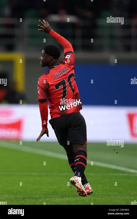 Chaka Traore Of Ac Milan Gestures During The Serie A Match Beetween Ac