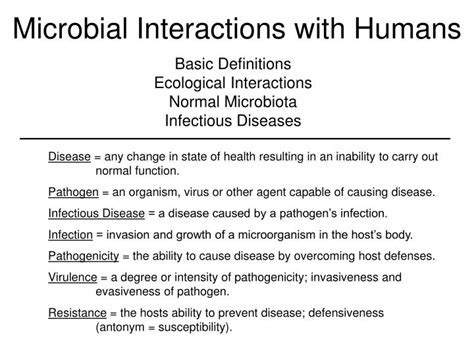 Ppt Microbial Interactions With Humans Powerpoint Presentation Free