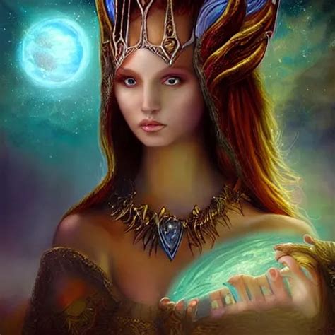 KREA Beautiful Alien Princess Mystical Fantasy By Anne Stokes 8k