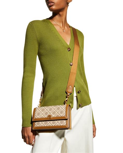 Tory Burch T Monogram Jacquard Mini Crossbody Bag Neiman Marcus