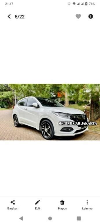 Dijual Kendaraan Honda Hrv Prestige Mugen Dengan Harga Rp