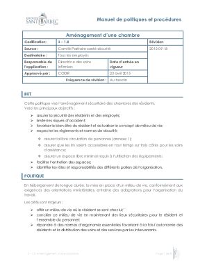 Remplissable En Ligne Manuel De Politiques Et Procdures Fax Email