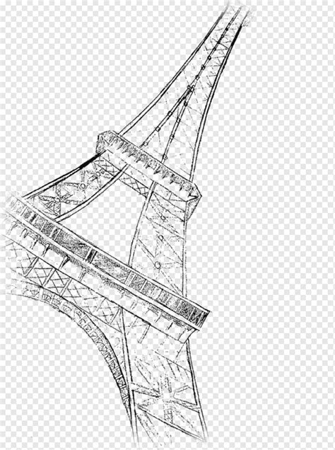 Eiffel Tower Drawing Painting Line Art Sketch Eiffel Tower Angle