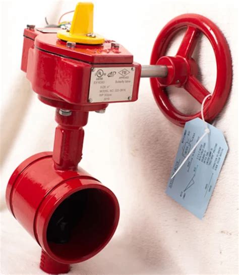 Fm Ul Fire Sprinkler System Psi Grooved Butterfly Valve With Signal