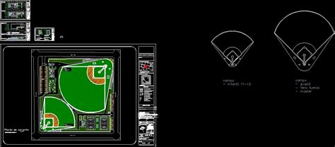 Sports Center Baseball Dwg Block For Autocad • Designs Cad