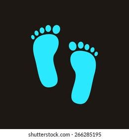 Cute Footprints Baby Isolated Icon Vector Stock Vector Royalty Free