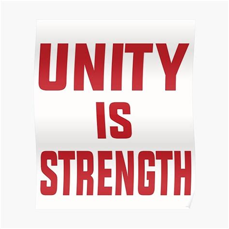 "UNITY IS STRENGTH" Poster for Sale by davinccidz | Redbubble