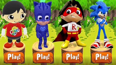 Tag With Kaji Ryan Vs Movie Sonic Dash Vs Super Red Titan Vs Pj Masks