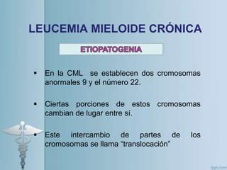 Leucemia Mieloide Cr Nica Huamanchumo Sandoval Samaria Ppt