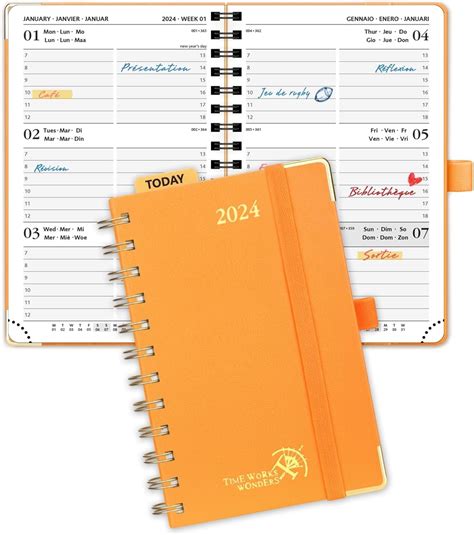 POPRUN Agenda De Poche 2024 A6 Semainier 16 X 10 5 Cm Petit Planner 12