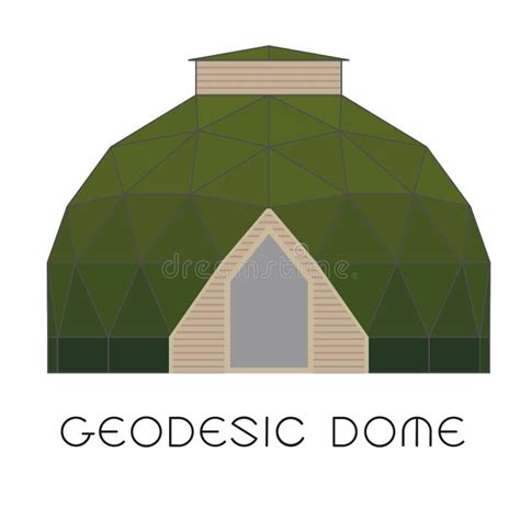 Geodesic Dome Isometric Illustration Stock Vector Illustration Of