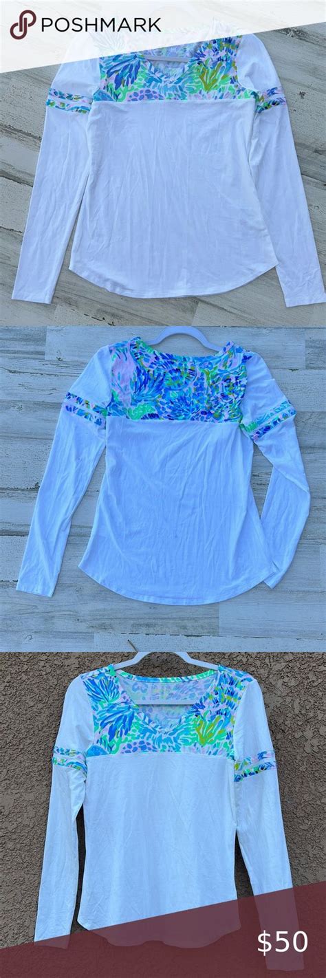 Lilly Pulitzer Top Size Small Long Sleeve Crew Neck Blouse Shirts Lilly