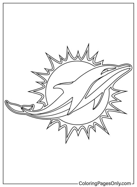 Miami Dolphins Logo Coloring Page - Free Printable Coloring Pages