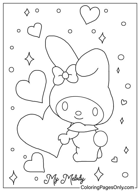 Hojas para colorear imprimibles de My Melody Páginas para colorear