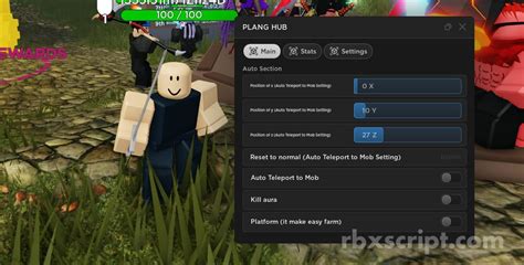 Rumble Quest Auto Stats Kill Aura Auto Tp To Mob Scripts RbxScript