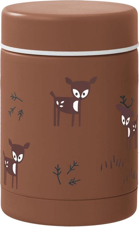 Fresk Thermos Voedselcontainer 300 Ml Deer Amber Brown Bol