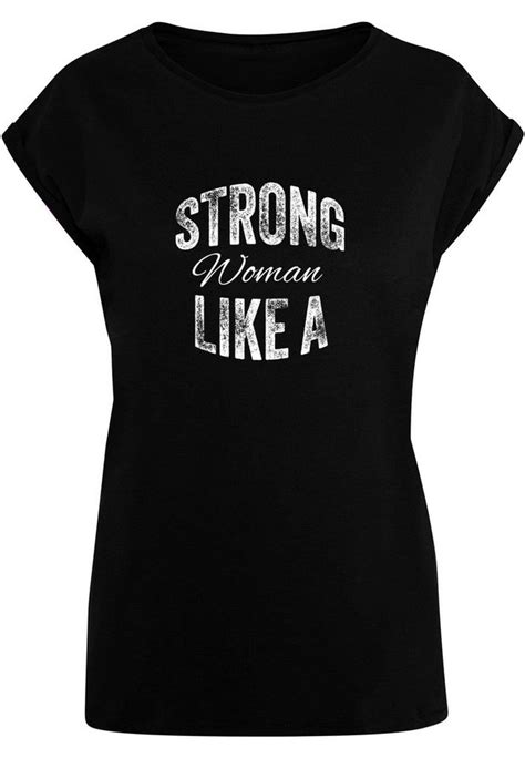 Merchcode T Shirt Damen Ladies Wd Strong Like A Woman Extended