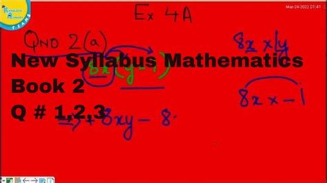 Mathematics Book 2 D2 New Syllabus 7th Edition EX 3B Q1 2 3 In