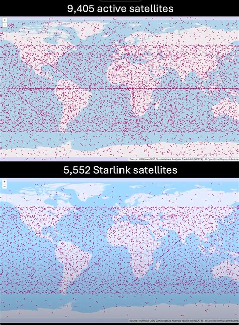 Starlink approaching 60% of all satellites... : r/Starlink