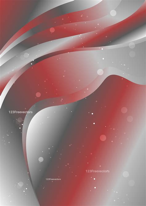 Abstract Red and Grey Gradient Wavy Background