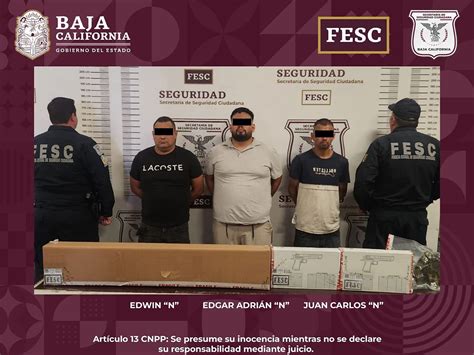 DETIENE FESC A 3 HOMBRES ARMADOS Y CON FENTANILO EN TIJUANA