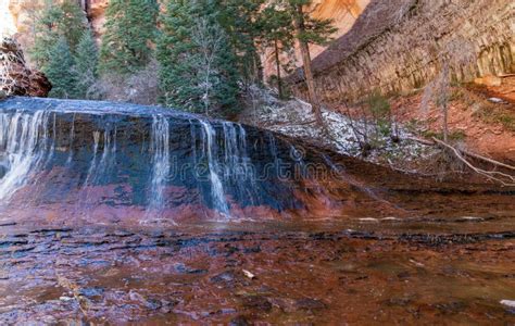 Archangel Falls In Zion National Park In Utah Usa Stock Photo Image