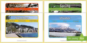 Seasons And Months In New Zealand Display Posters Twinkl