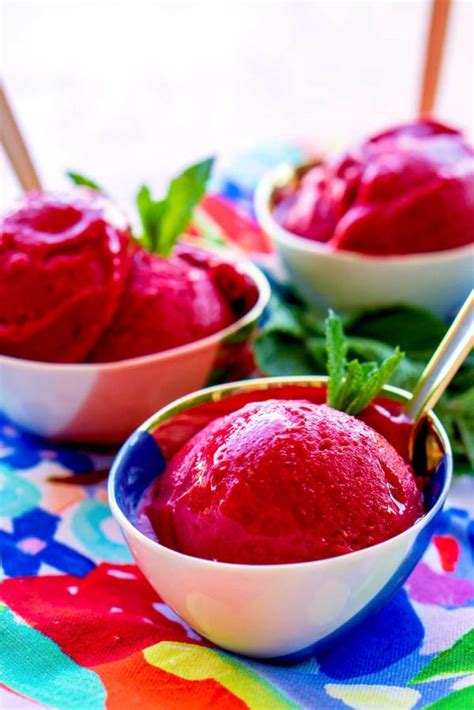 Raspberry Sorbet • Food, Folks and Fun