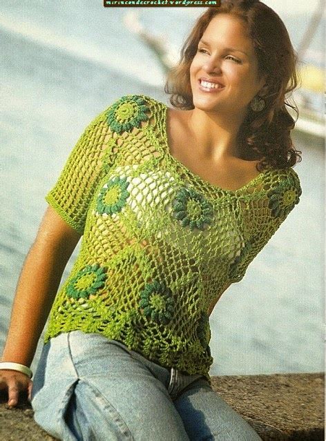 Blusa Calada Al Crochet Con Patr N