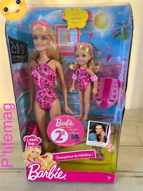 BOITE NEUVE LAURE Manaudou Poupée Barbie championne de Natation