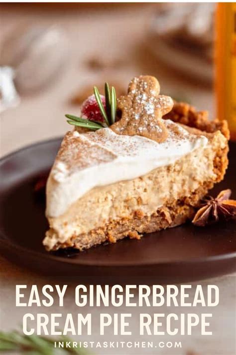 Easy Gingerbread Cream Pie Recipe Thanksgiving Desserts