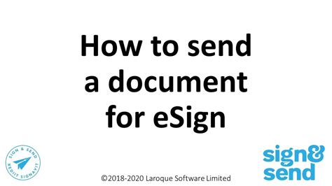 How To Send A Document For ESign YouTube