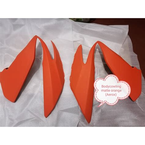 Aerox Yamaha Body Cowling Matte Orange Price Per Piece Shopee