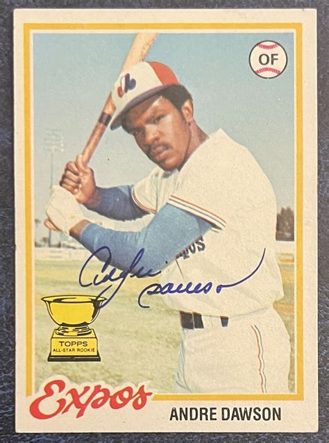 Andre Dawson Signed 1978 Topps ROOKIE CUP Card HOF Montreal Expos