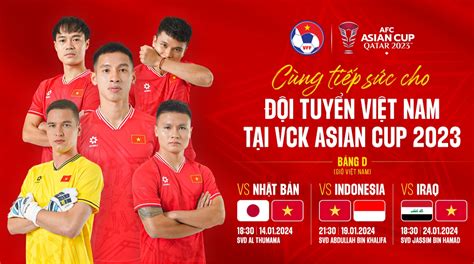 Lịch thi đấu mới nhất của đội tuyển Việt Nam tại Asian Cup 2023