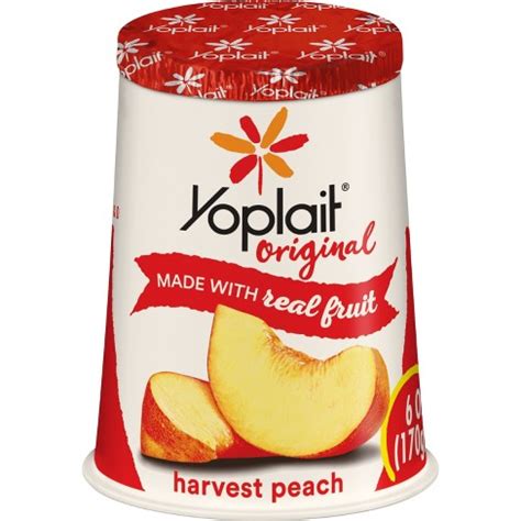 Yoplait Original Harvest Peach Yogurt - 6oz : Target