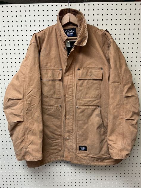 Vintage Mens Walls Blizzard Pruf Insulated Corduroy Cotton Work Jacket