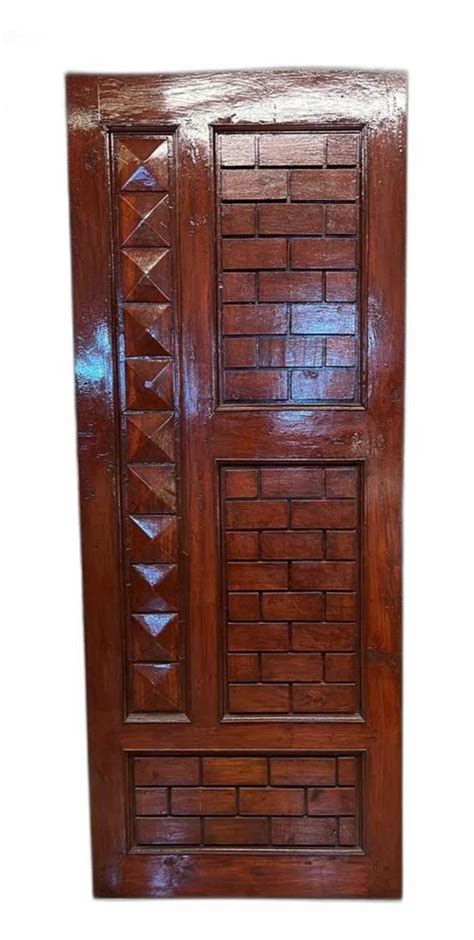 Interior Mm Polished Teak Wood Door For Home At Rs Piece In