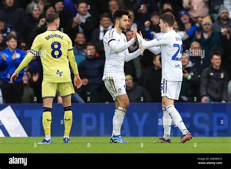 Leeds Uk St Jan Sam Byram Of Leeds United And Ilia Gruev Of