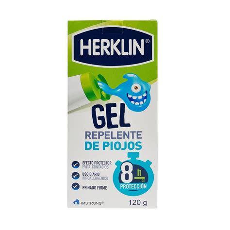 Gel repelente de piojos Herklin extra fijación 120 g Walmart