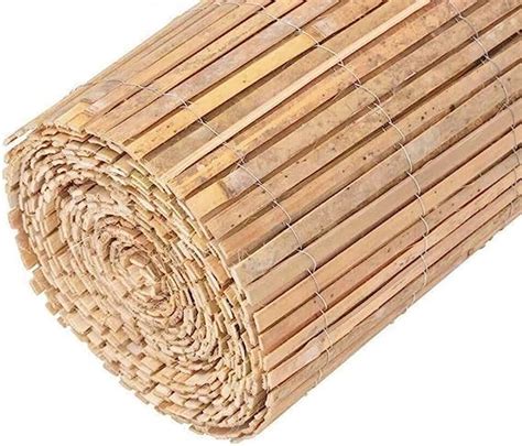 Nifty Bamboo Slat Fence Natural Slatted Roll Fence Privacy