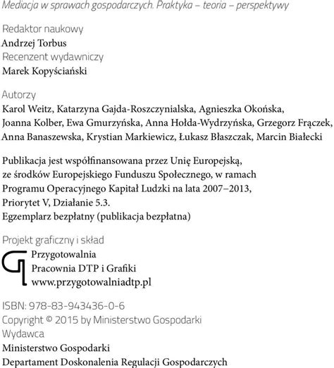 Mediacja W Sprawach Gospodarczych Pdf Darmowe Pobieranie