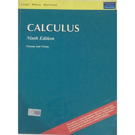 Calculus By Thomas And Finney Inspire Bookspace